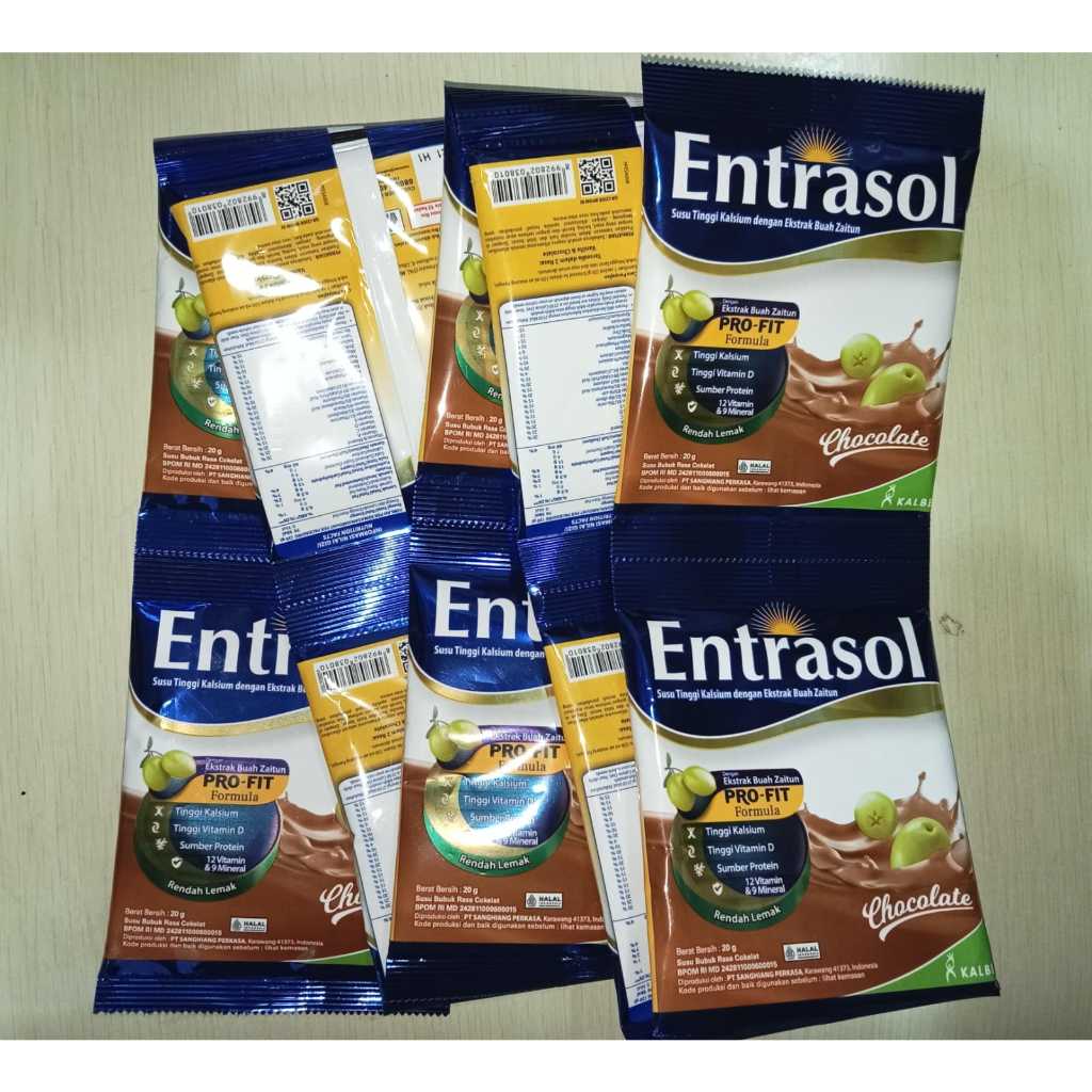 Jual Susu Entrasol chocolate Sachet - 1 renceng isi 10 sachet | Shopee ...