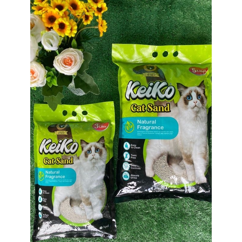 Jual Pasir kucing 3Liter merk keiko | Shopee Indonesia