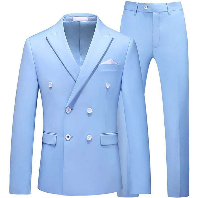 Jual Setelan Jas Blazer Pria Set Jas Pria Double Breasted High Twist ...