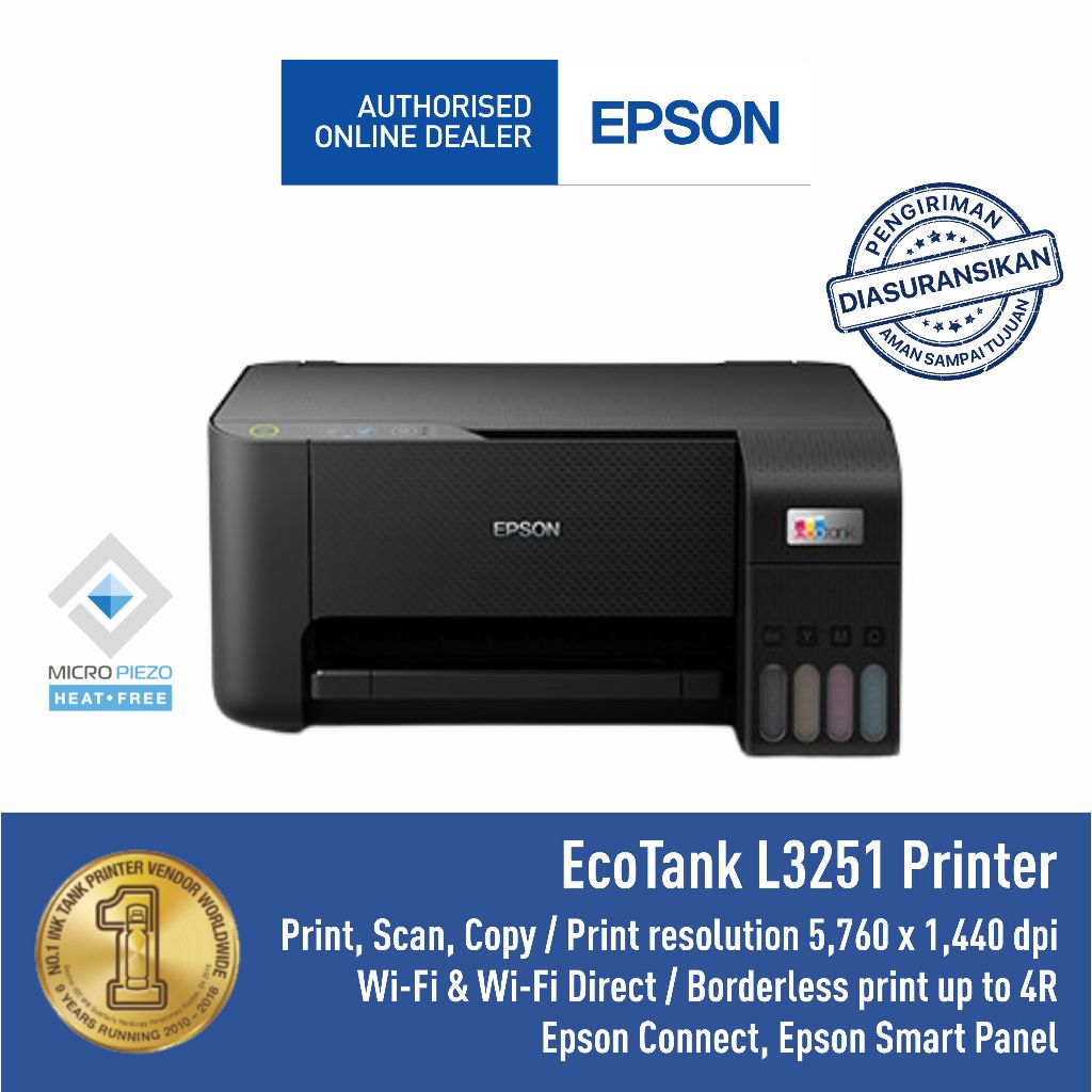 Jual Printer Epson L3251 L-3251 L 3251 Print Scan Copy A4 Wireless WIFI ...