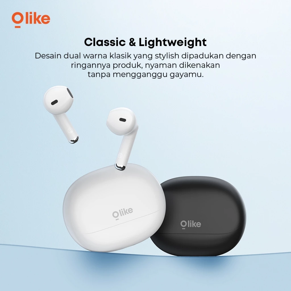 OLIKE TWS T113 38H Playing Time | True Wireless Earphones IPX4 | Headset Bluetooth V5.3 | Half-Ear Stereo - Garansi Resmi 1 Tahun