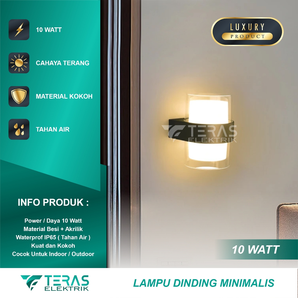 Jual Lampu Dinding Minimalis Lampu Dinding LED Indoor Outdoor Bentuk ...