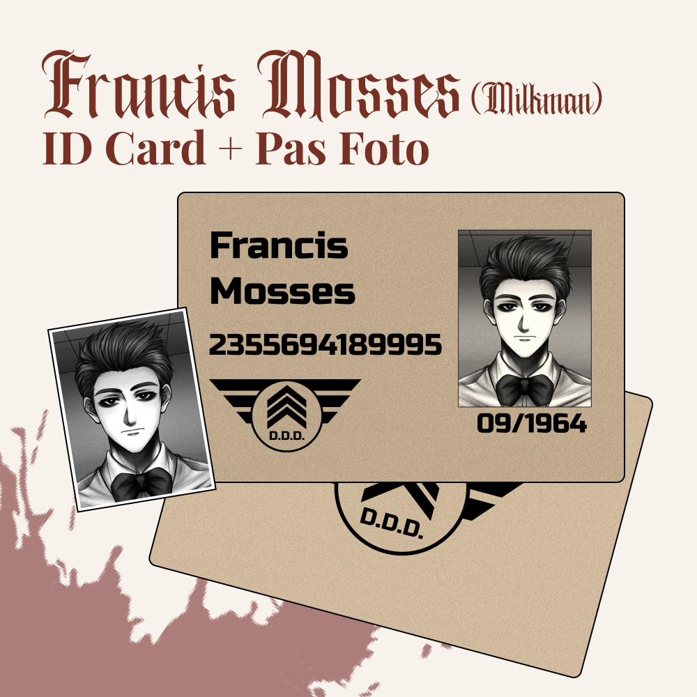 Jual Francis Mosses (Milkman) ID Card - That's Not My Neighbor Fanmerch ...