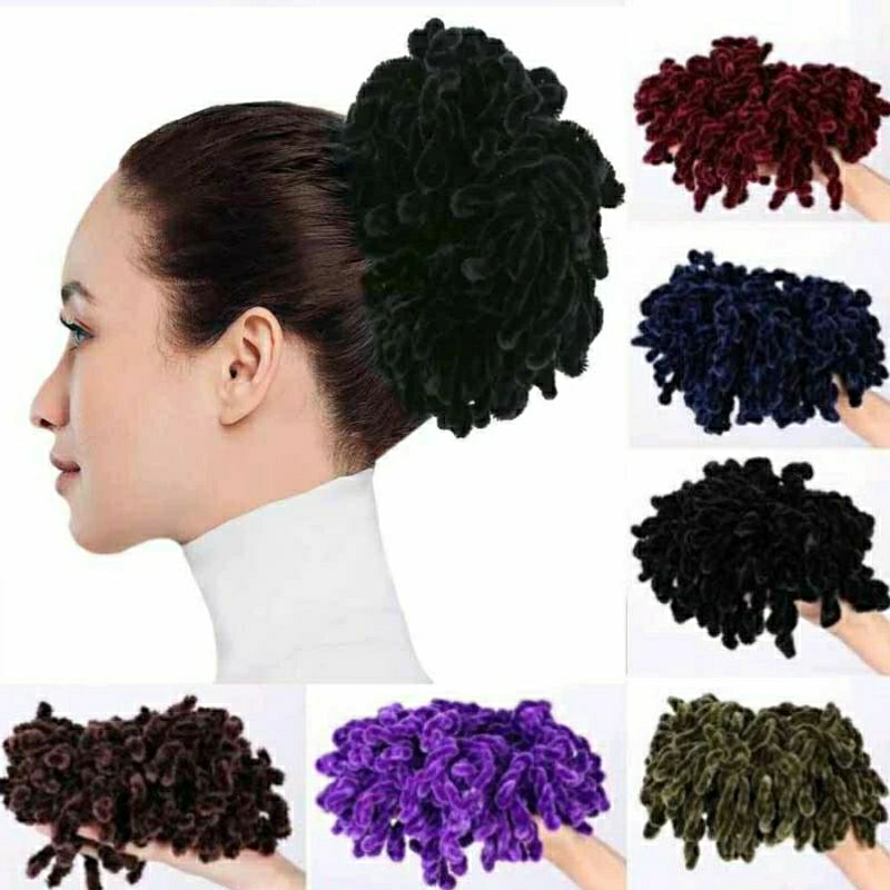 Jual Ikat Rambut Ubur Ubur Kunciran Cendol Cepolan Hijab Scrunchie ...