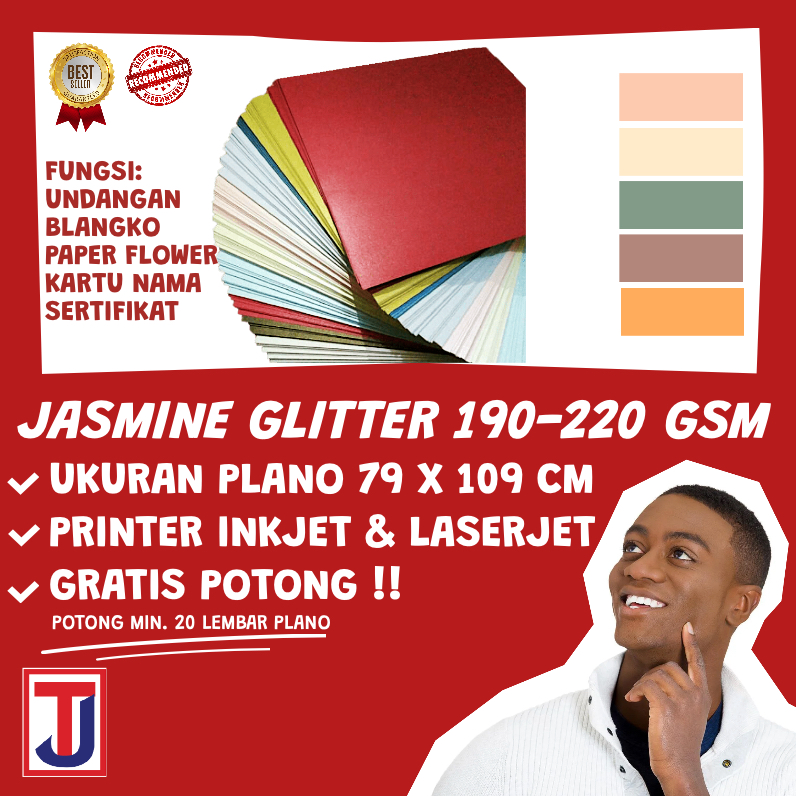 Jual KERTAS KARTON JASMINE / PAPER FLOWER / HARD BOX 190 - 220 GRAM
