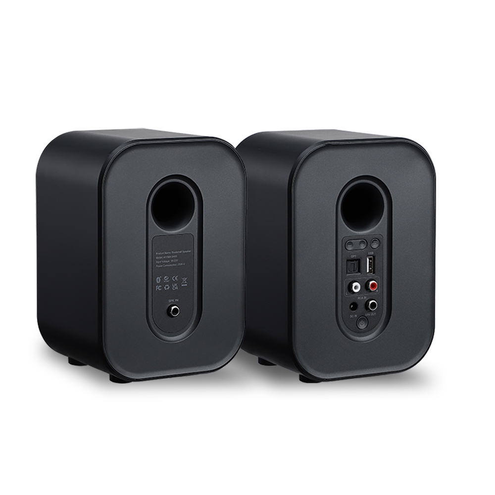 AIYIMA S400 Active Bookshelf Speaker, 80W HiFi Bluetooth Desktop Speaker With 2.0 Channel 4-Inch Drivers, Optical/RCA Output For Home Theaters And Studios - View #4