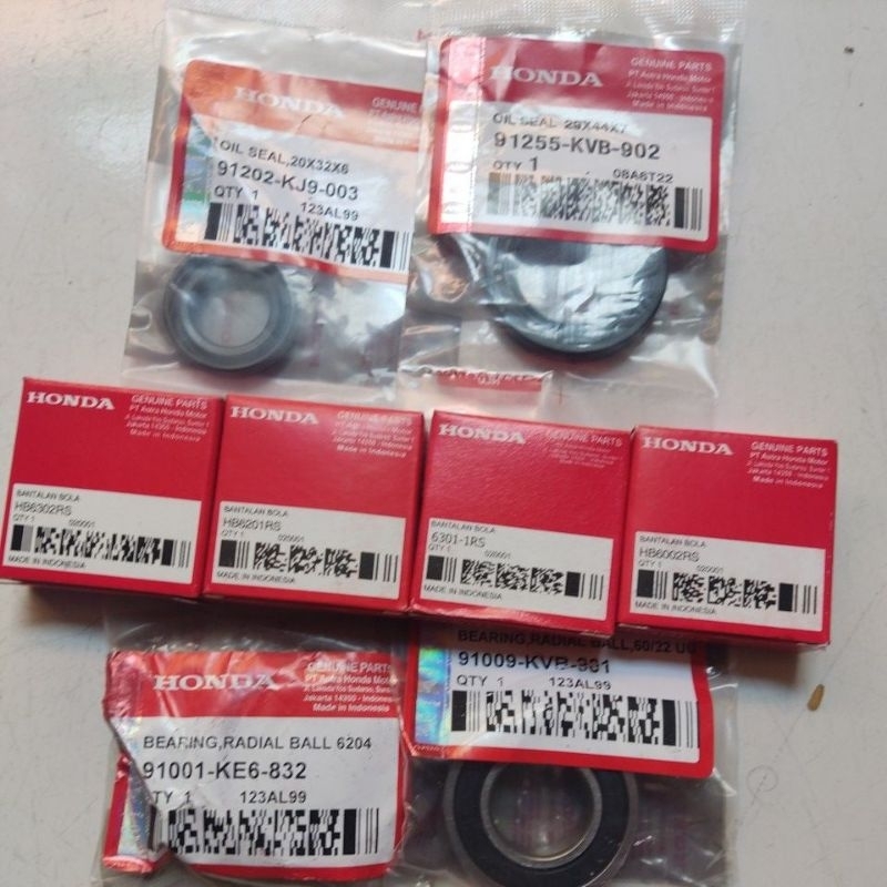 Jual paket laher bearing gearbox rasio set beat all varian vario 110 ...