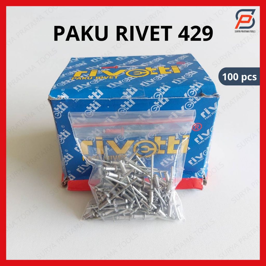 Jual Paku Rivet 429 Isi 100 Pcs Ukuran 3,2mm x 8mm | Shopee Indonesia