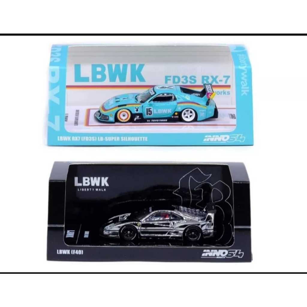 Jual INNO64 MAZDA RX7 {FD3S} LB SILHOUTTE HEC 2024 & LBWK F40 FERARRI ...