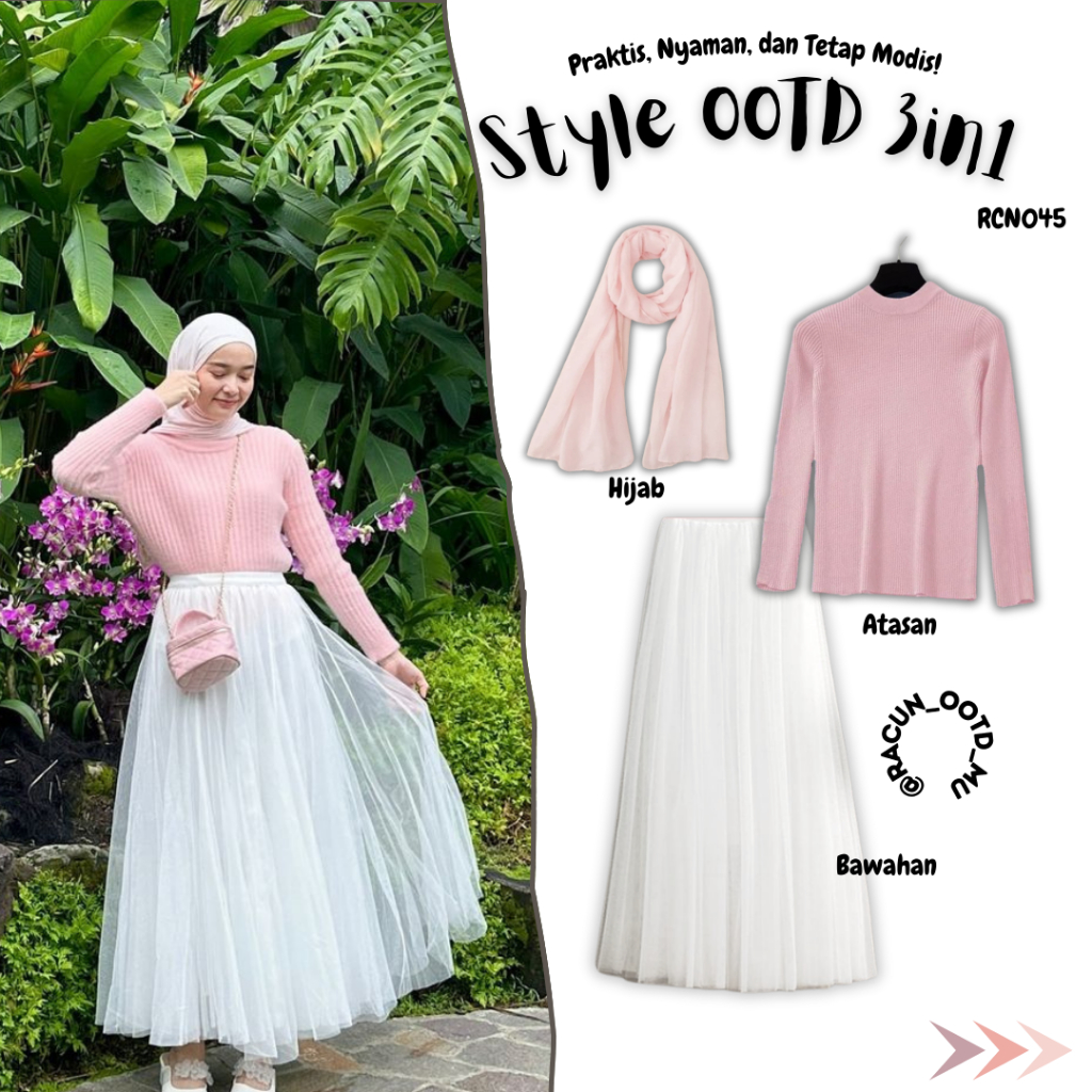 Padu Padan Rok Style Hijab Rok Tutu Dress Tunik Hijab New Arrivals