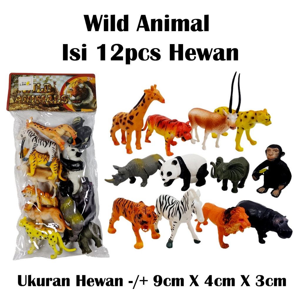 Jual Mainan Figure Binatang Wild Animal Karet / Mainan Hewan Karet ...