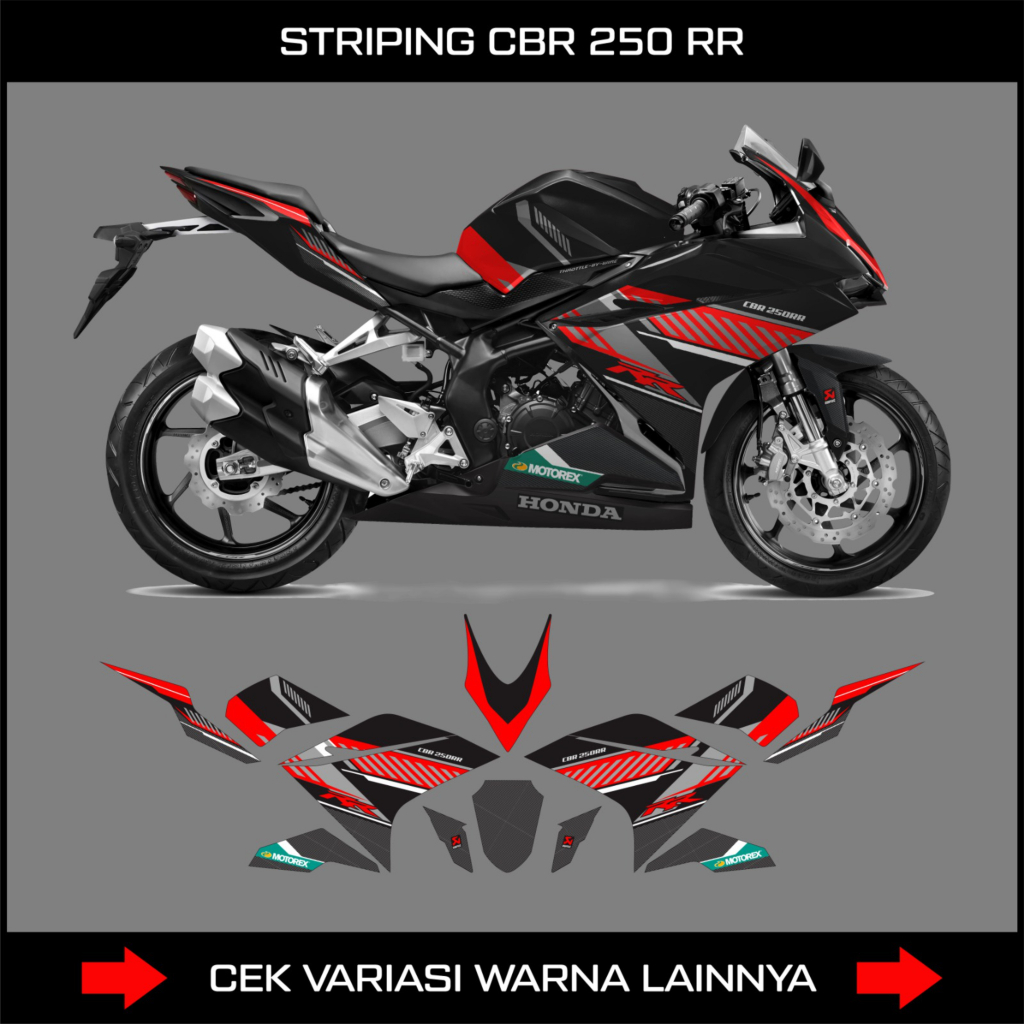 Jual STRIPING CBR 250RR / STIKER DECAL MOTOR HONDA CBR250RR SEMI FULL ...