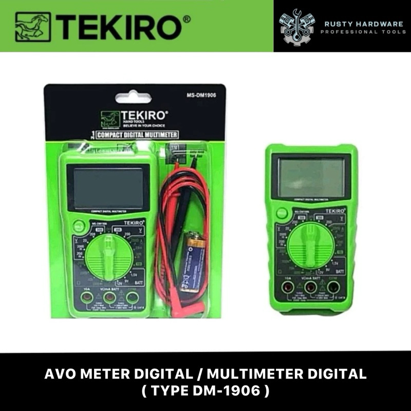 Jual TEKIRO – AVO METER / MULTIMETER DIGITAL, TYPE DM 1906. (100% ...