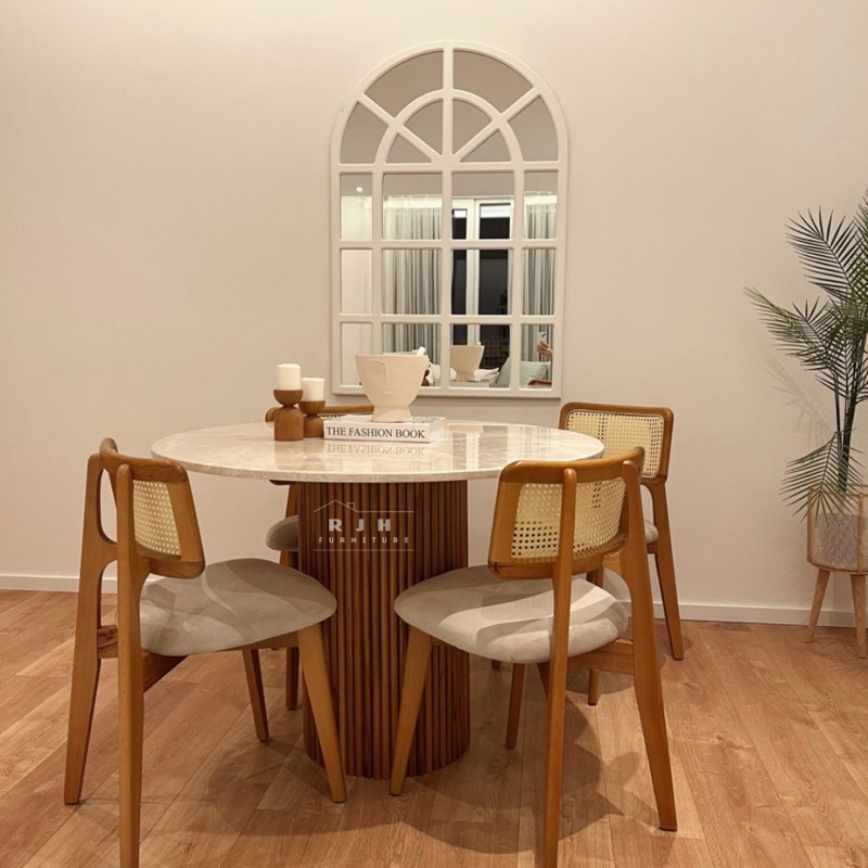 Jual DINING SET ROTAN MARMER, MEJA MAKAN K4 ROTAN, DINING CHAIR ROTAN ...
