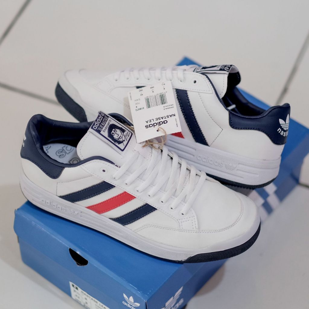 Sepatu Sneakers Adidas Nastase Lea White France Best Seller Sepatu Pria Wanita Terbaru Sepatu Sneakers Terlaris