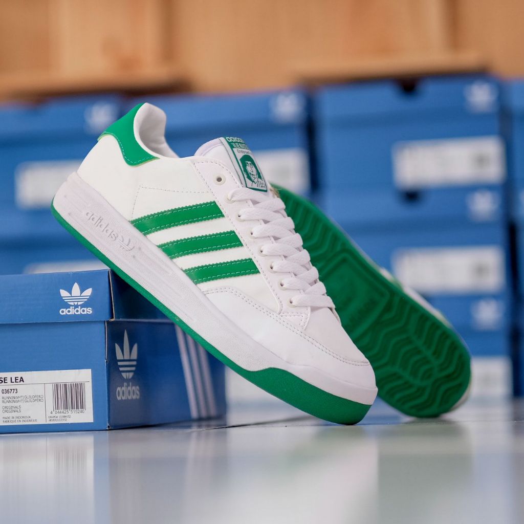 Jual Sepatu Sneakers Adidas Nastase Lea White Green Best Seller Sepatu Casual Terlaris Sepatu Pria Wanita Terbaru Shopee Indonesia