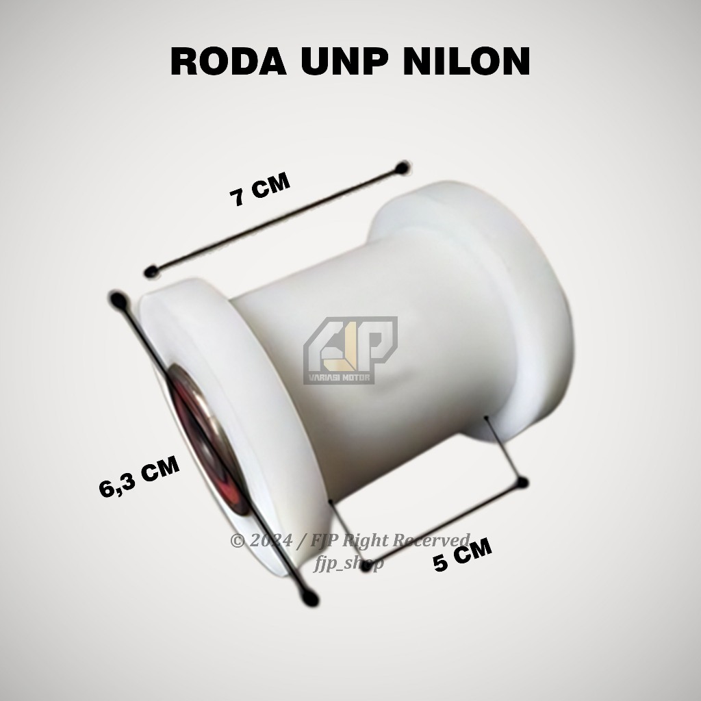 Jual Roda UNP Nilon Pagar Besi Nilon Ukuran 7 | Shopee Indonesia
