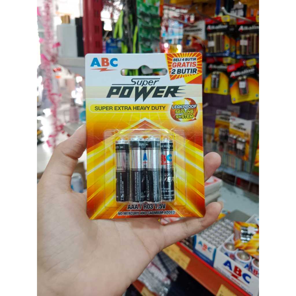 Jual ABC BATERAI SUPERPOWER R03 4S | Shopee Indonesia