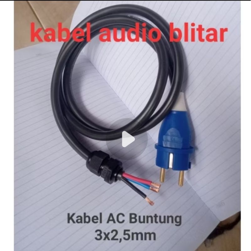 Jual KABEL POWER AC BUILD UP Kabel 3x2.5 mm SERAMBUT Original Steker ...