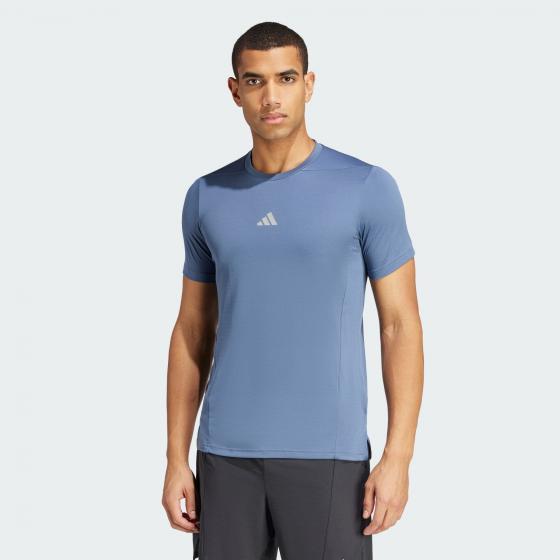 Jual adidas Designed for Training HIIT Workout HEAT.RDY Tee - Blue ...