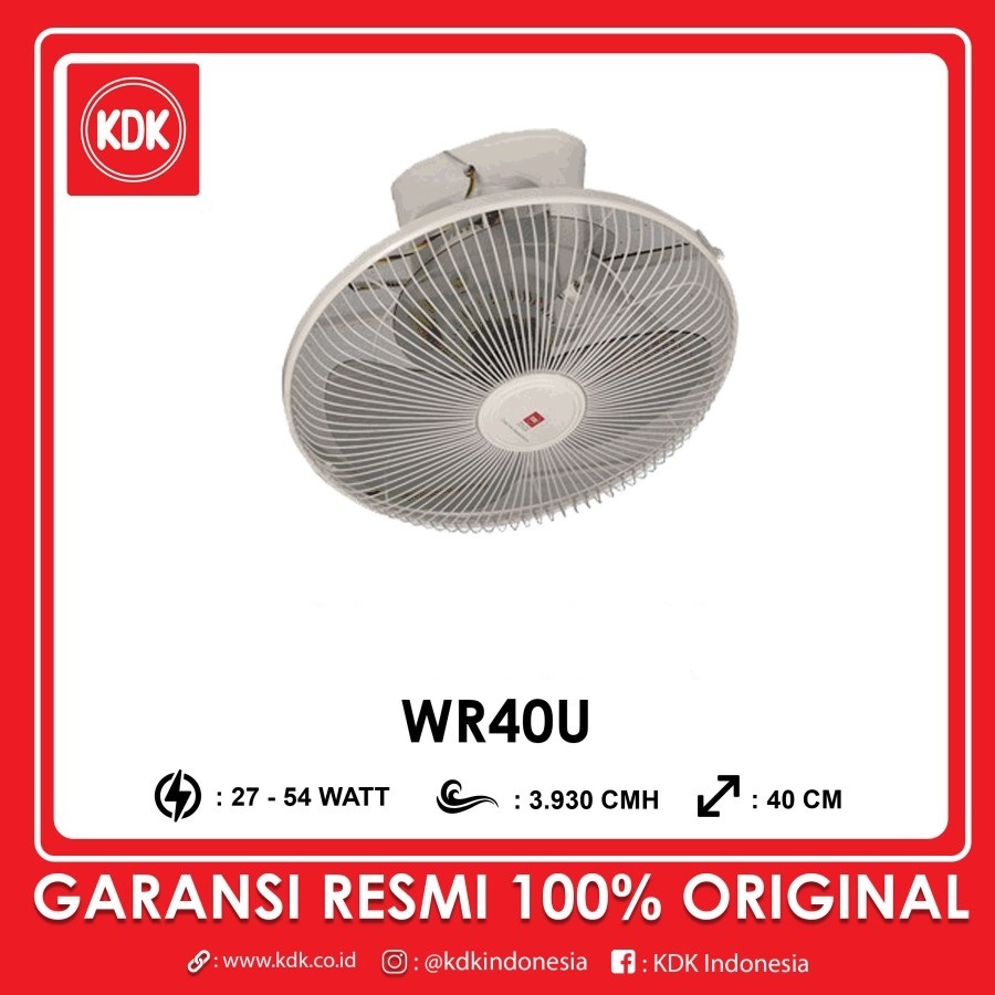 Jual KDK Auto Fan 16 inch WR40U / Kipas / Kipas Ceiling / kipas Angin ...