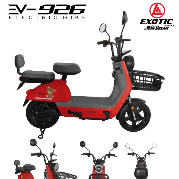 SEPEDA LISTRIK EXOTIC EV 926 48V12AH 500 WATT + BUBBLE PACKING GRATIS