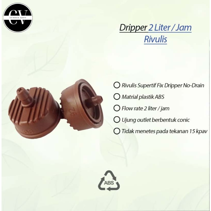 Jual Rivulis Supertif Fix Dripper 2 L / Jam Pressure Compensate No ...