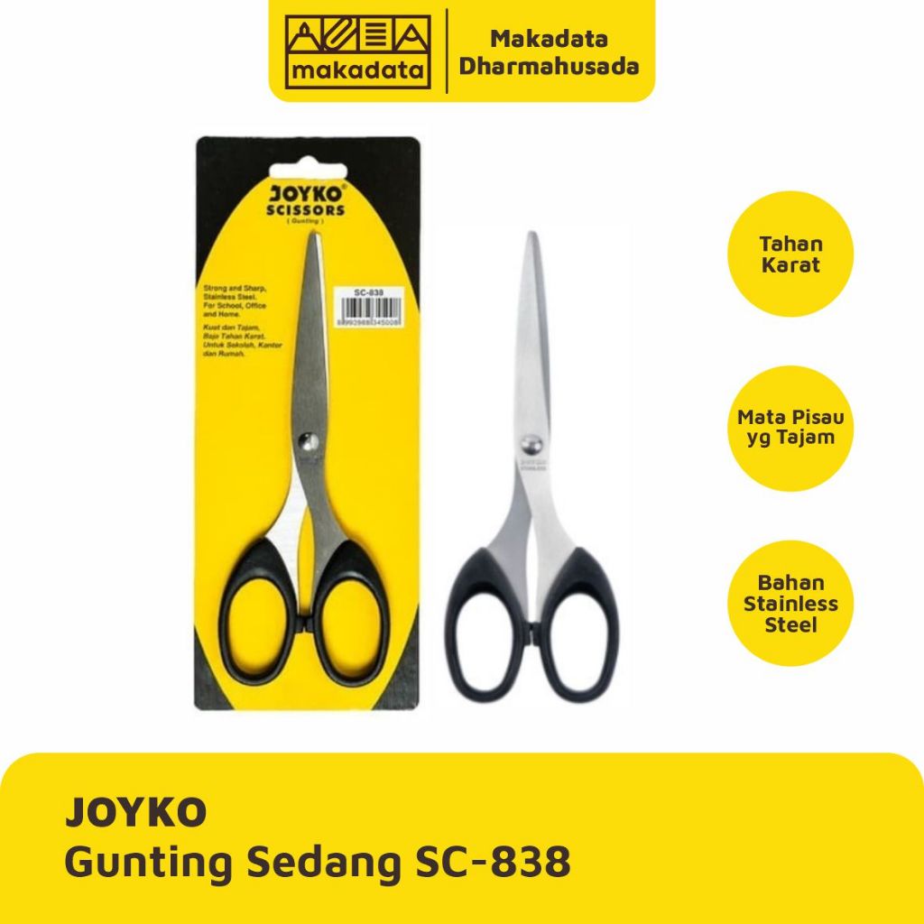 Jual SCISSORS | GUNTING SEDANG JOYKO SC-838 (1 PCS) | Shopee Indonesia