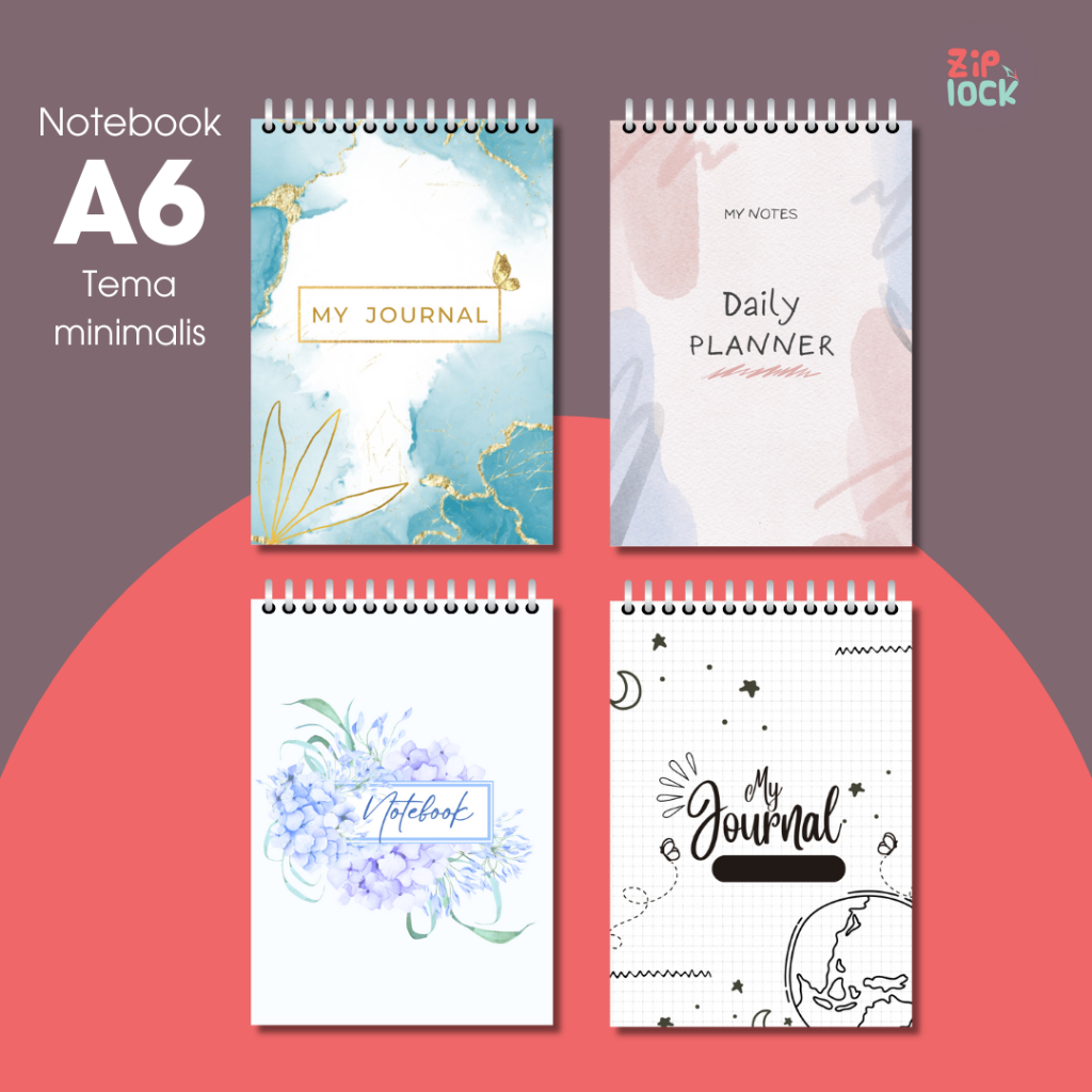 Jual Notebook A6 Buku Souvenir A6 Tema MInimalis Catatan Buku Tulis ...