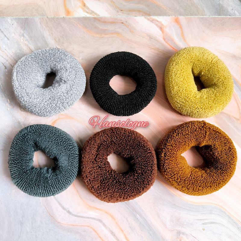 Jual ikat rambut donat besar / karet rambut / kunciran rambut | Shopee ...