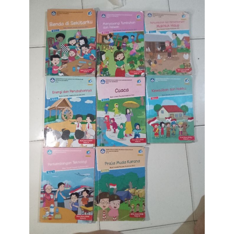 Jual Tematik Terpadu Kelas 3 SD Tema 1 2 3 4 5 6 7 8 Kurikulum 2013 ...