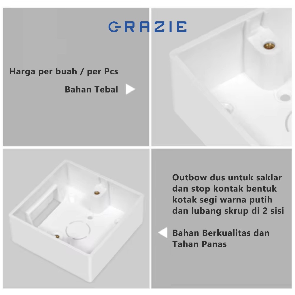Jual Grazie OutBow Dus Tebal / OB Dus / Out Bow Dus Putih Hitam ...