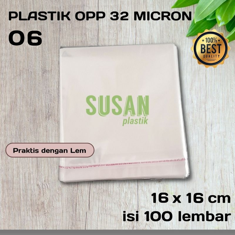 Jual PLASTIK OPP 16X16 SEAL/LEM TEBAL 32 MIC/ PLASTIK KEMASAN ROTI ...