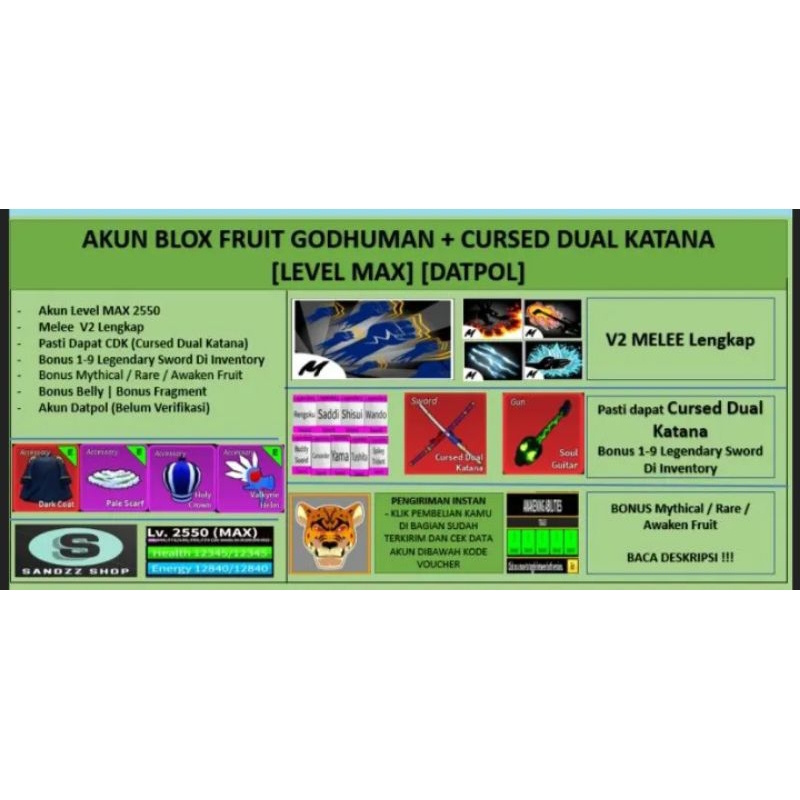 Jual akun roblox blox fruit Shopee Indonesia