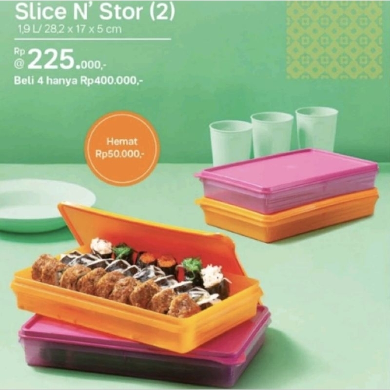 Jual Slice n Store Tupperware (2pcs) | Shopee Indonesia