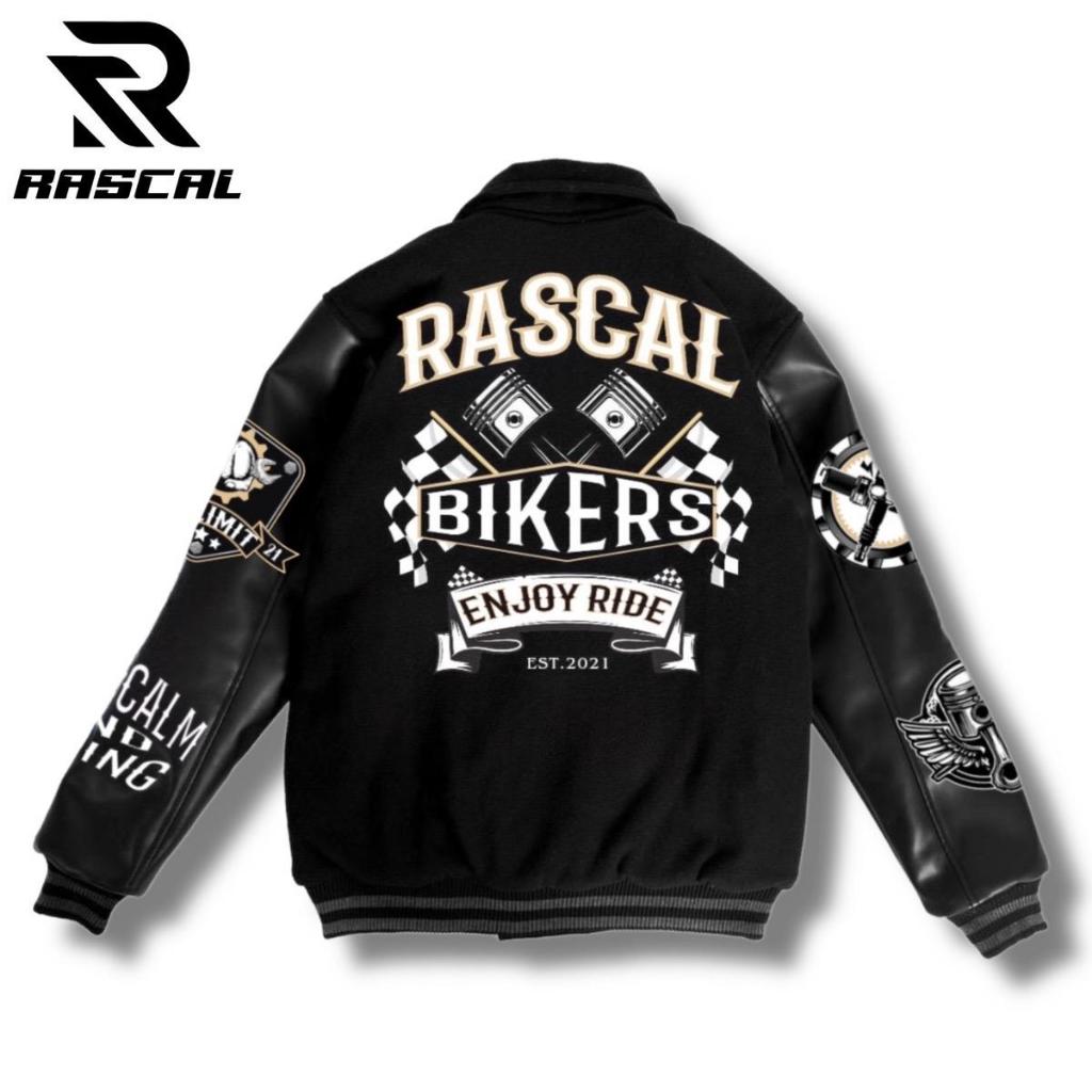 Jual RASCAL Jaket vintage varsity Bikers full bordier unisex pria dan ...