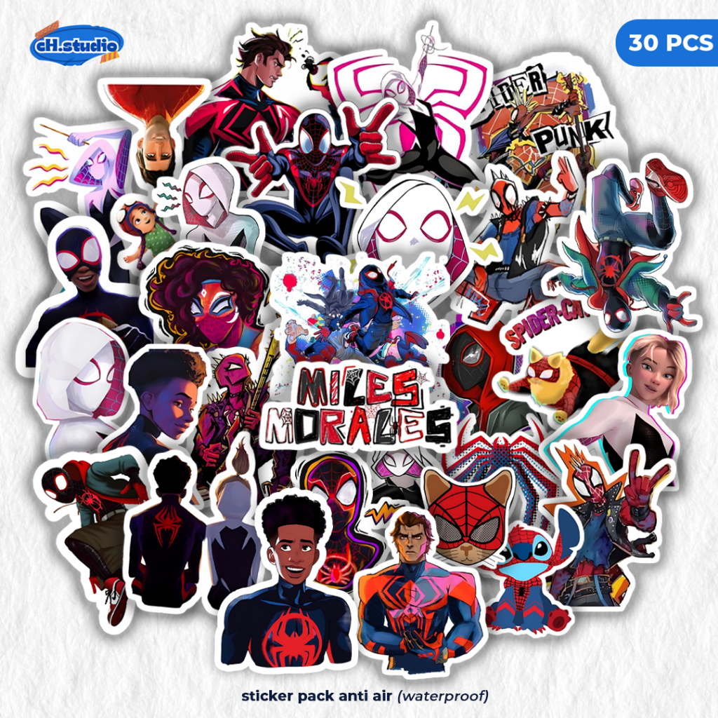 Jual Stiker Pack 30 PCS Spider-Man: Across the Spider-Verse Tahan Air ...