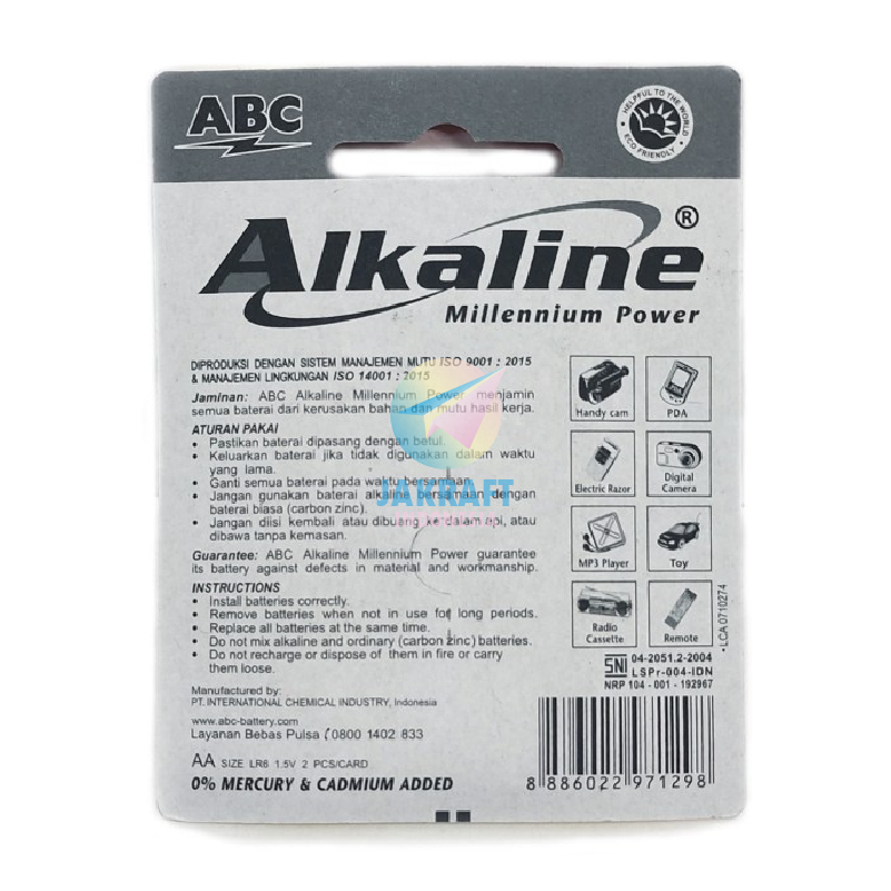 Jual (6 Pcs) Set Paket Batu Baterai ABC Alkaline AA LR6 Sedang | AAA ...