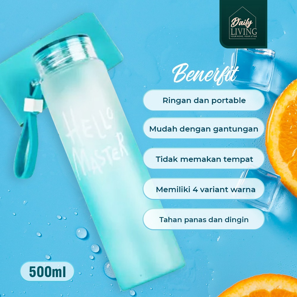 Jual Daily Living Botol Minum Kaca 500ml | Shopee Indonesia