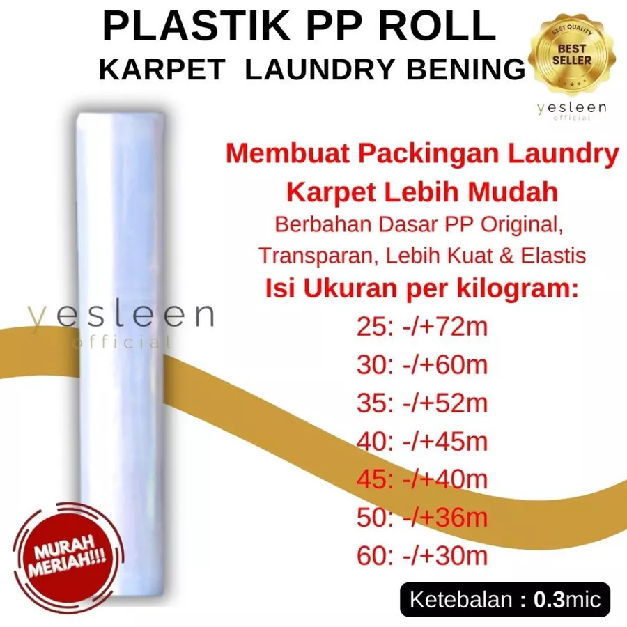 Plastik PP Roll Karpet Laundry (1kg)