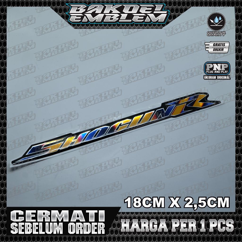 Jual emblem timbul suzuki shogun / emblem suzuki shogun r / sticker 3d ...