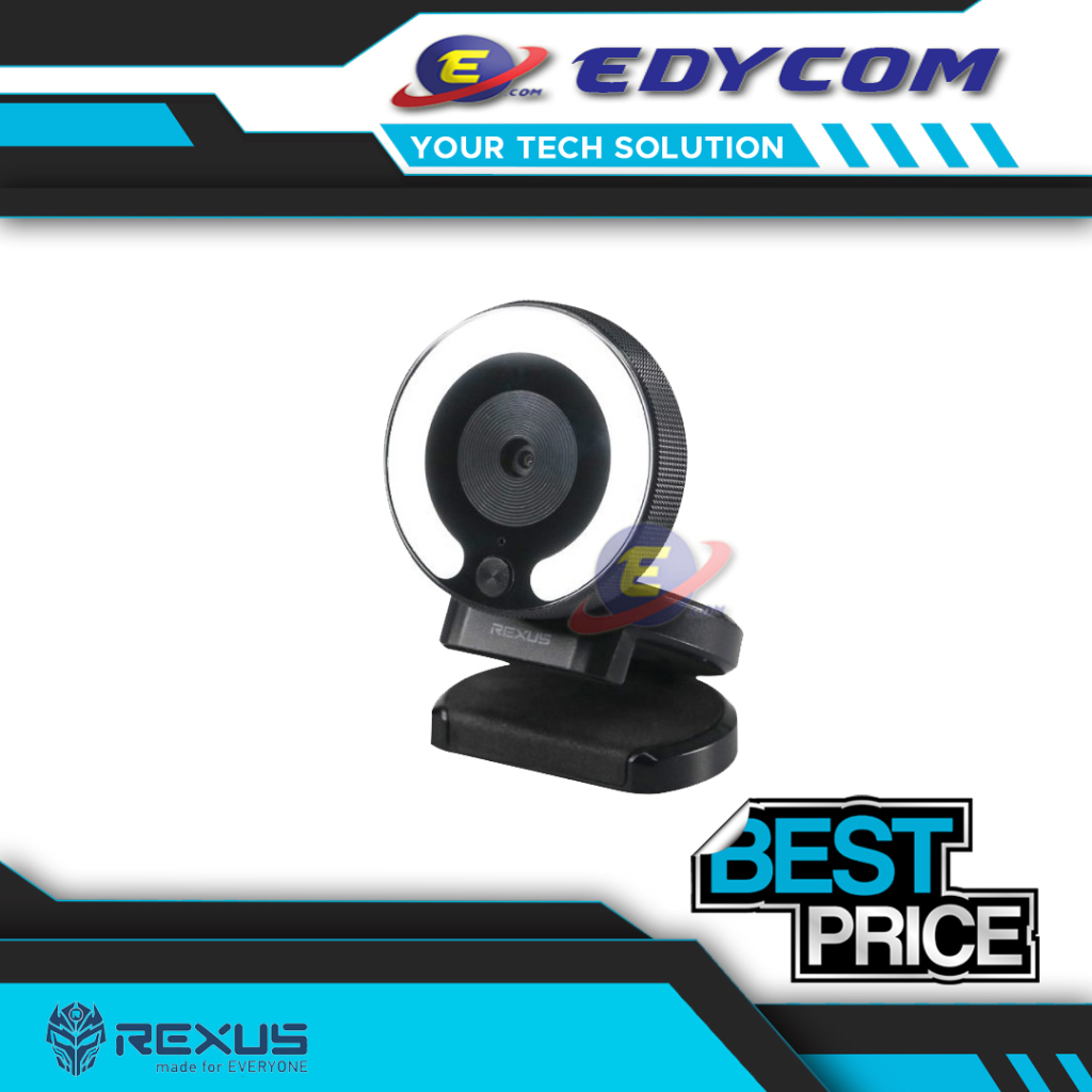 Jual Rexus Webcam Stream Alva II SW-RX03 With Mic + Ring Light | Shopee ...