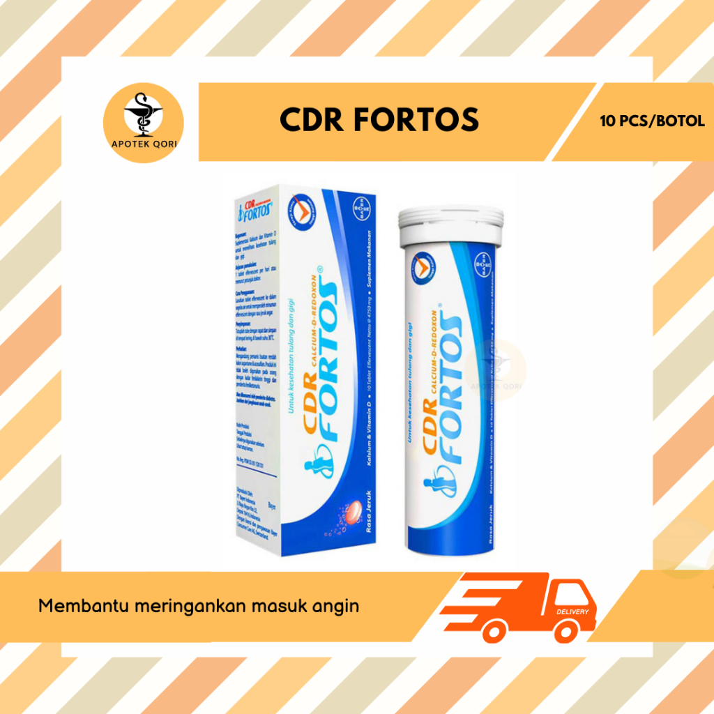 Jual CDR FORTOS ISI 10 TABLET EFFERVESCENT/KESEHATAN TULANG & GIGI/VIT ...