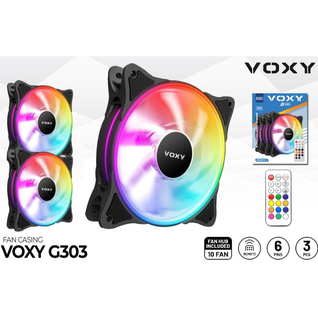 Jual Voxy G303 Fan Casing Gaming 3 in 1 with Hub Fan 10 Port & Remote ...