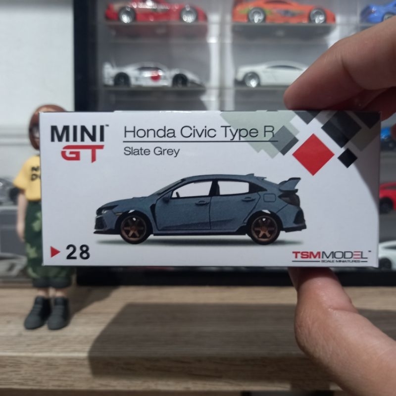 Jual Custom Box #28 Honda Civic Type R Slate Grey MiniGT | Shopee Indonesia