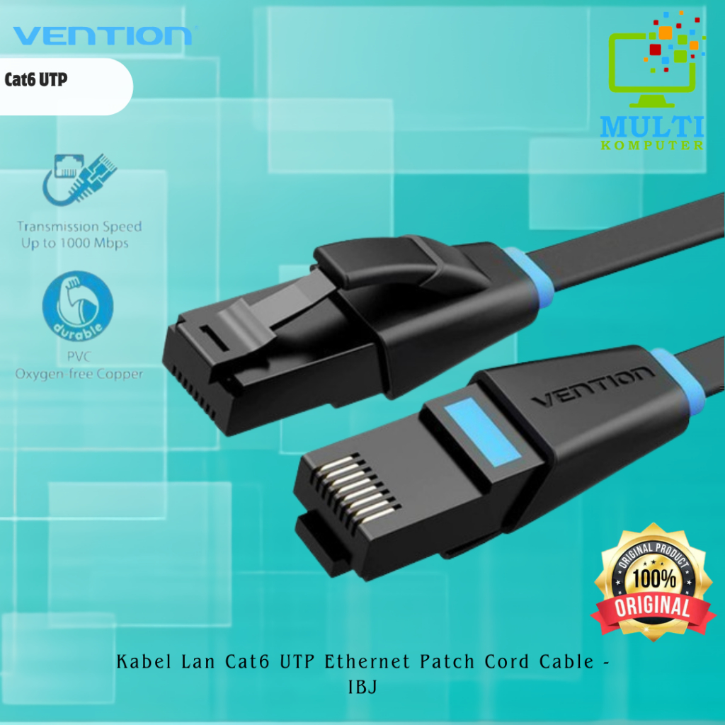 Jual Vention 2 m Cat.6 Kabel Lan Cat6 UTP Ethernet Patch Cord Cable ...