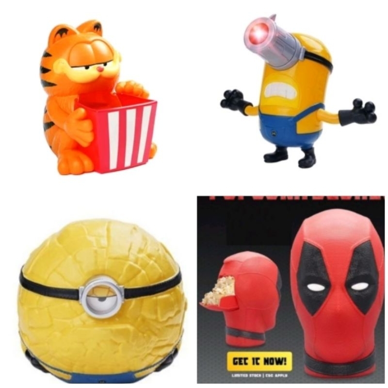 Jual Mega Minion Jerry / Mel/ Deadpool Popcorn Bucket Cafe XXI / tempat popcorn limited edition