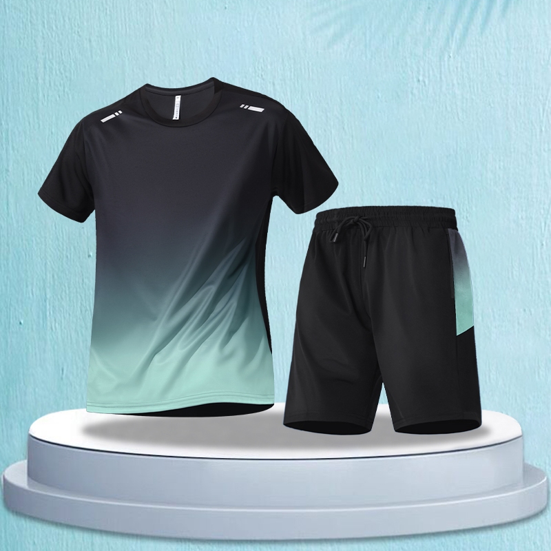 KAMB setelan kaos olahraga pria running t shirt