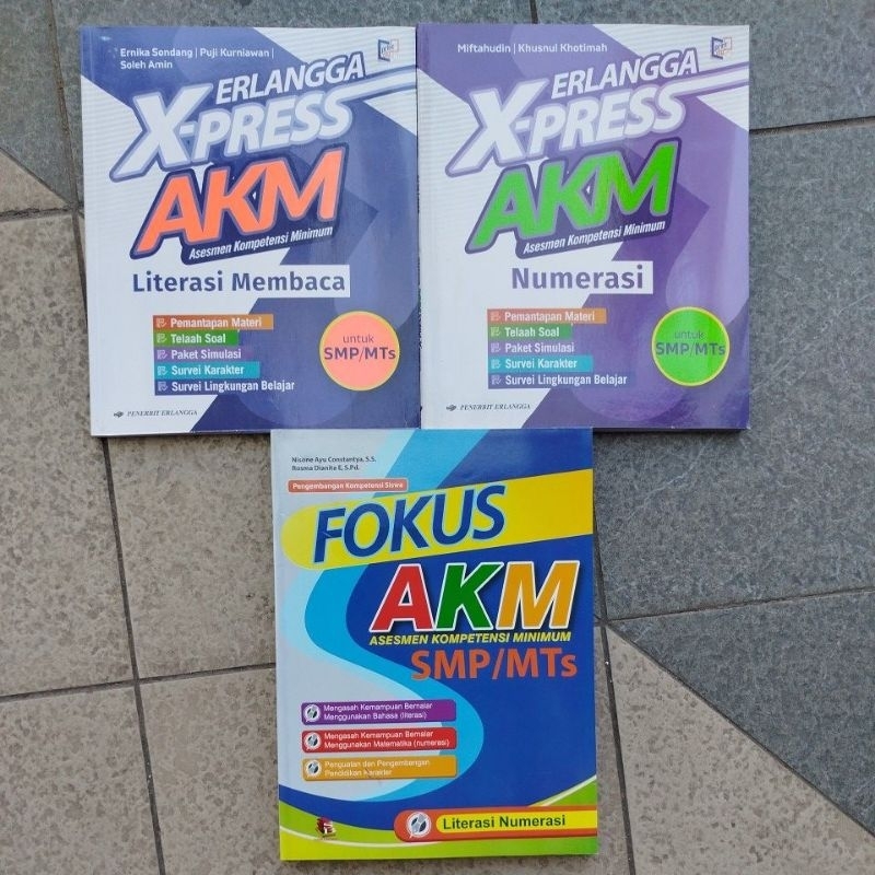 Jual BUKU ERLANGGA X-PRESS AKM Dan Fokus Akm ( NUMERASI Dan Membaca ...