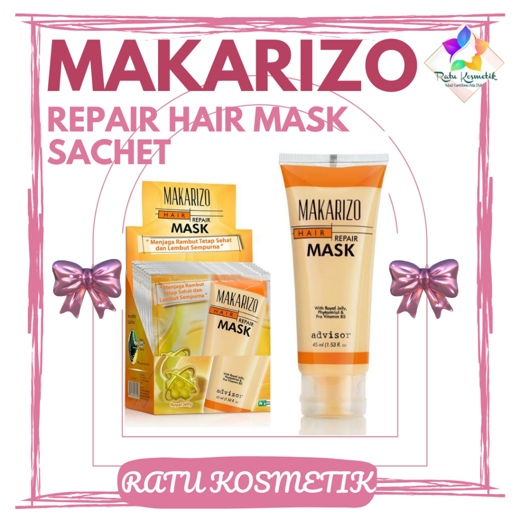 Jual RATU Makarizo Repair Hair Mask Sachet, Tube | Masker Rambut Untuk ...